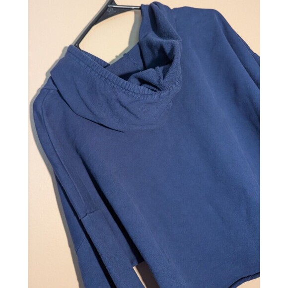 Notre Dame Crop Top Hoodie Womens Size X-Large Navy - New w/tags Zoozatz - Picture 7 of 15